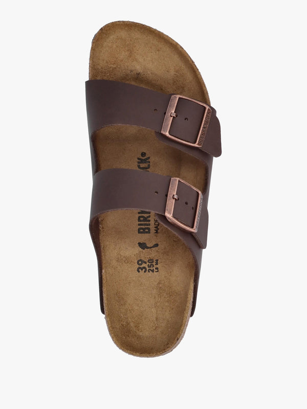 Arizona Birko-Flor Dark Brown Two Bar Mules