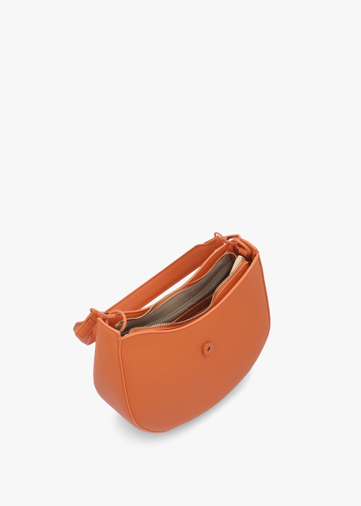 Dejavu Relove Recycle Arancio Curved Shoulder Bag