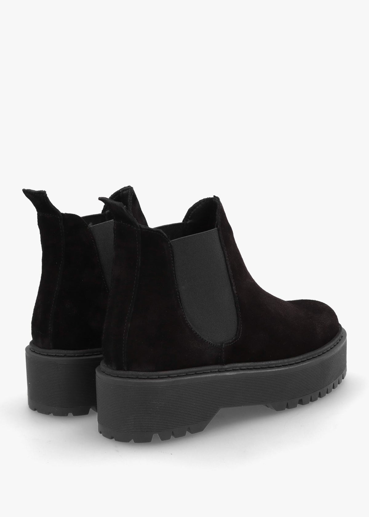 Lassi Black Suede Chunky Chelsea Boots