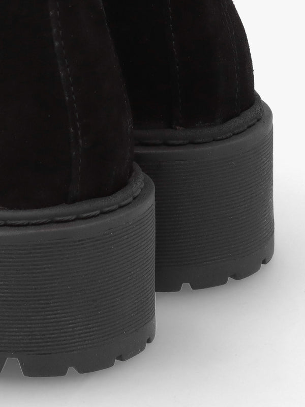 Lassi Black Suede Chunky Chelsea Boots