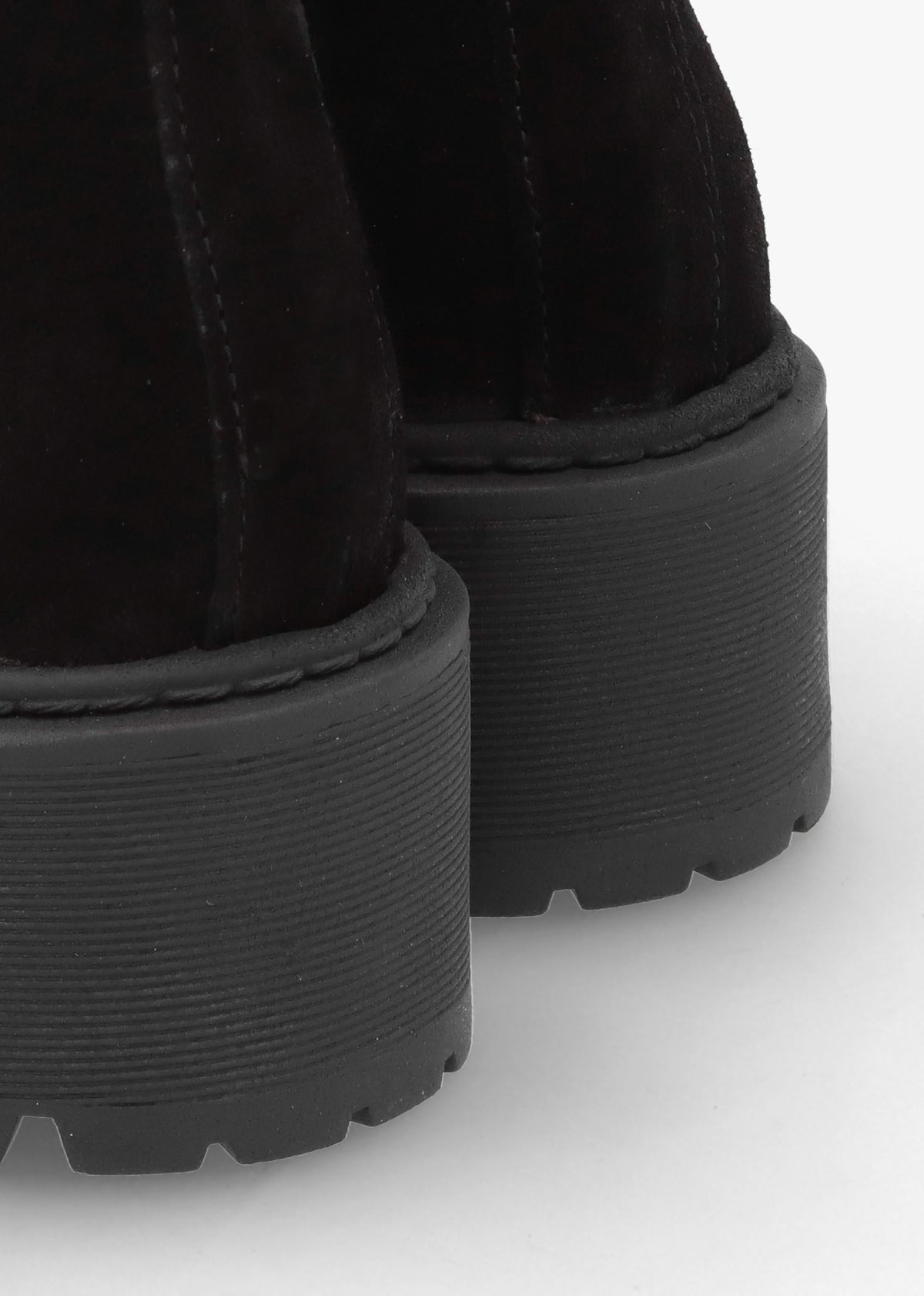 Lassi Black Suede Chunky Chelsea Boots