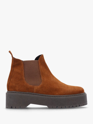 Lassi Tan Suede Chunky Chelsea Boots
