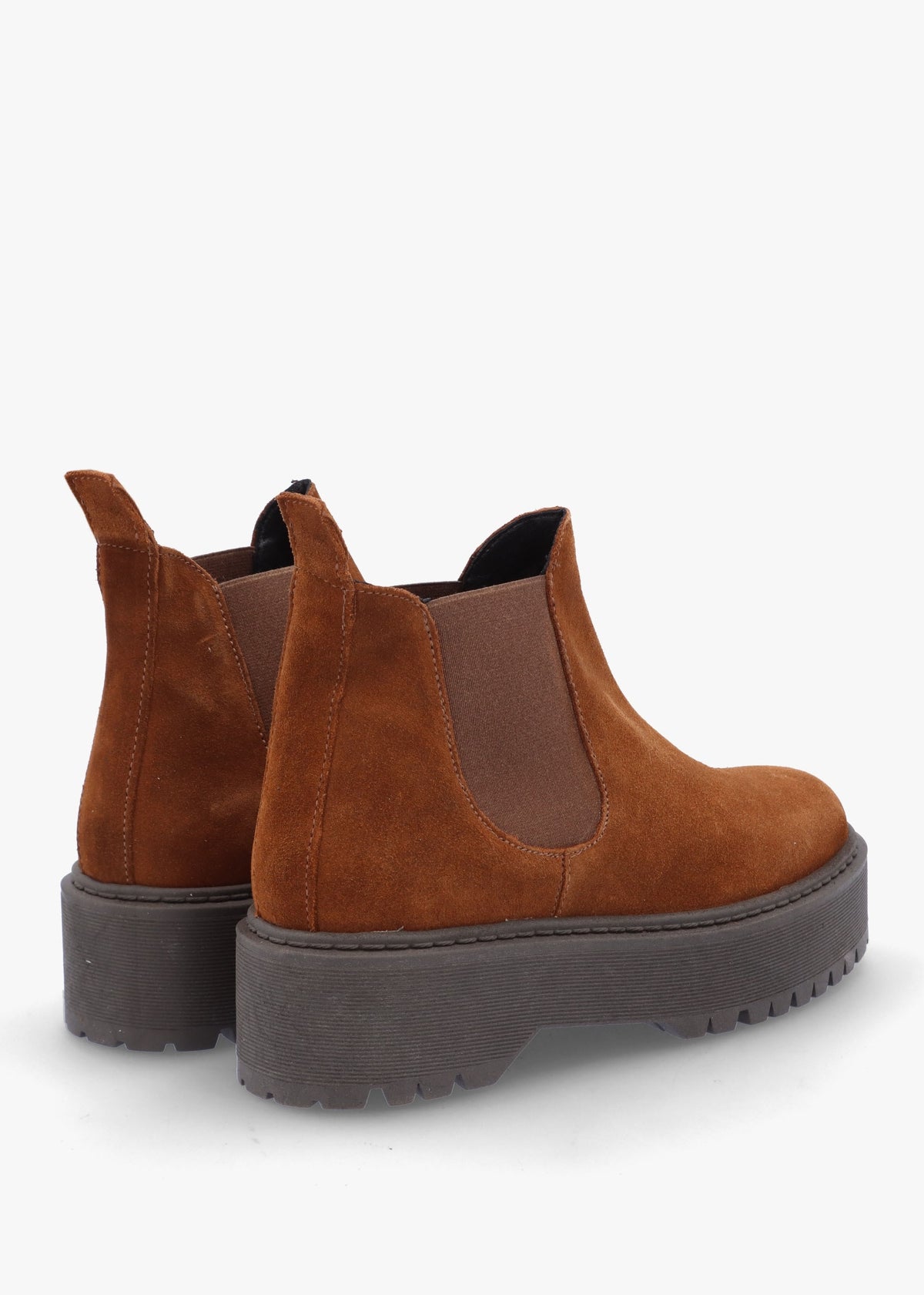 Lassi Tan Suede Chunky Chelsea Boots