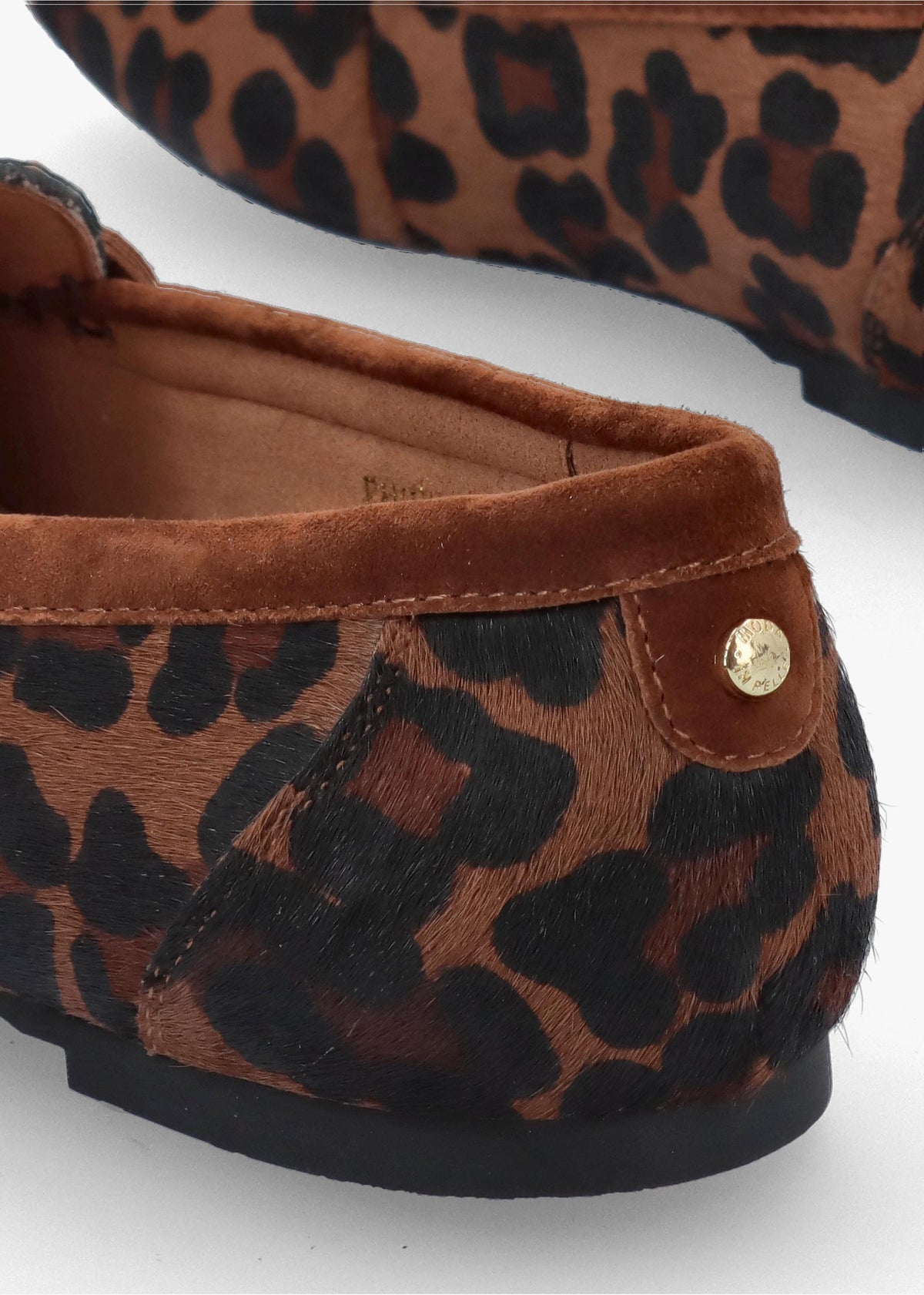 Famina Leopard Calf Hair Tassel Loafers