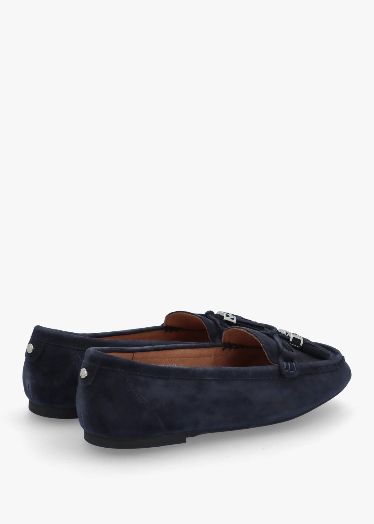 Famina Navy Suede Tassel Loafers