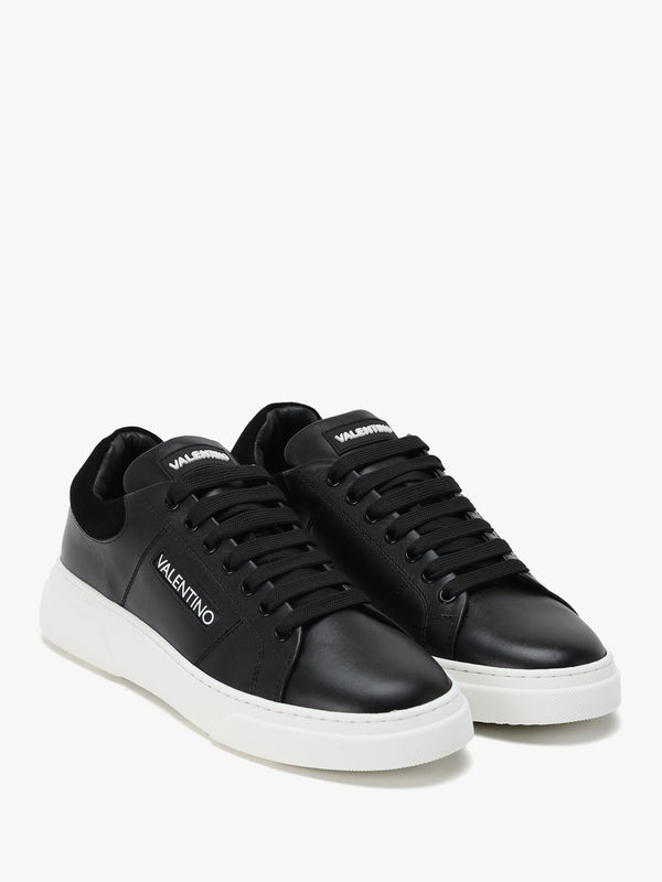 Men's Stunny Black Leather Trainers