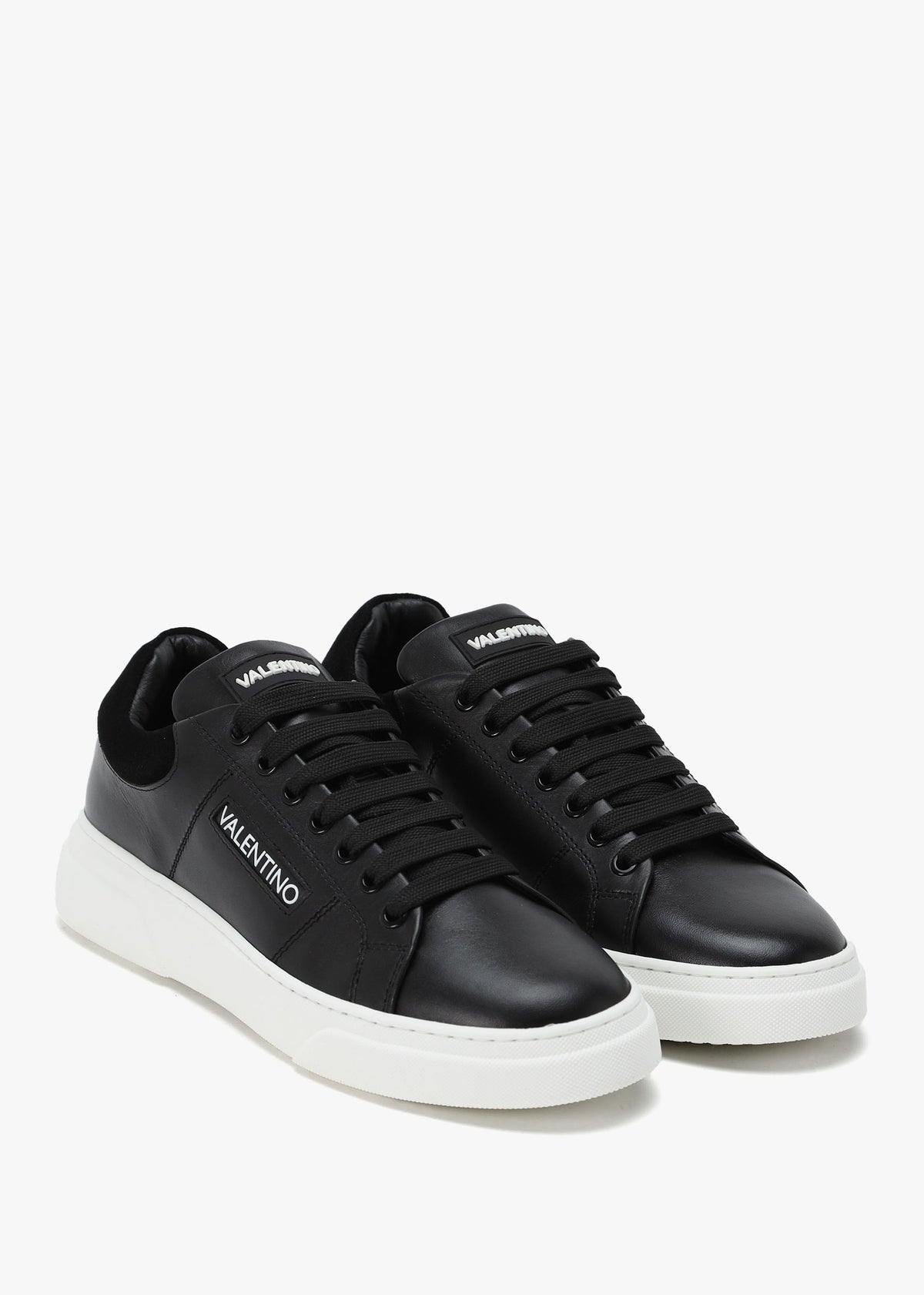 Men's Stunny Black Leather Trainers