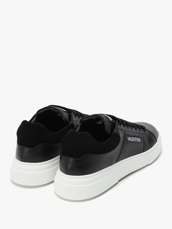 Men's Stunny Black Leather Trainers