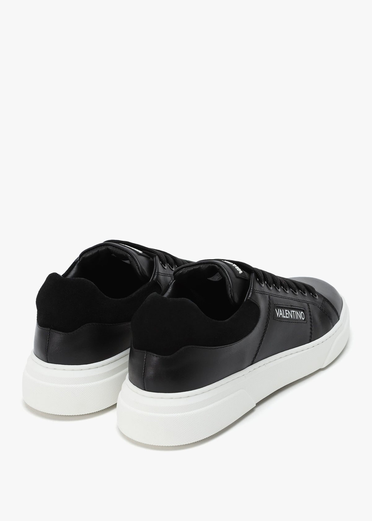 Men's Stunny Black Leather Trainers