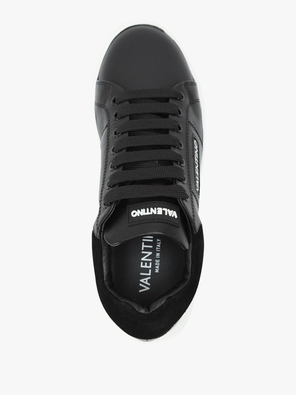 Men's Stunny Black Leather Trainers