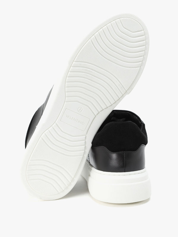 Men's Stunny Black Leather Trainers