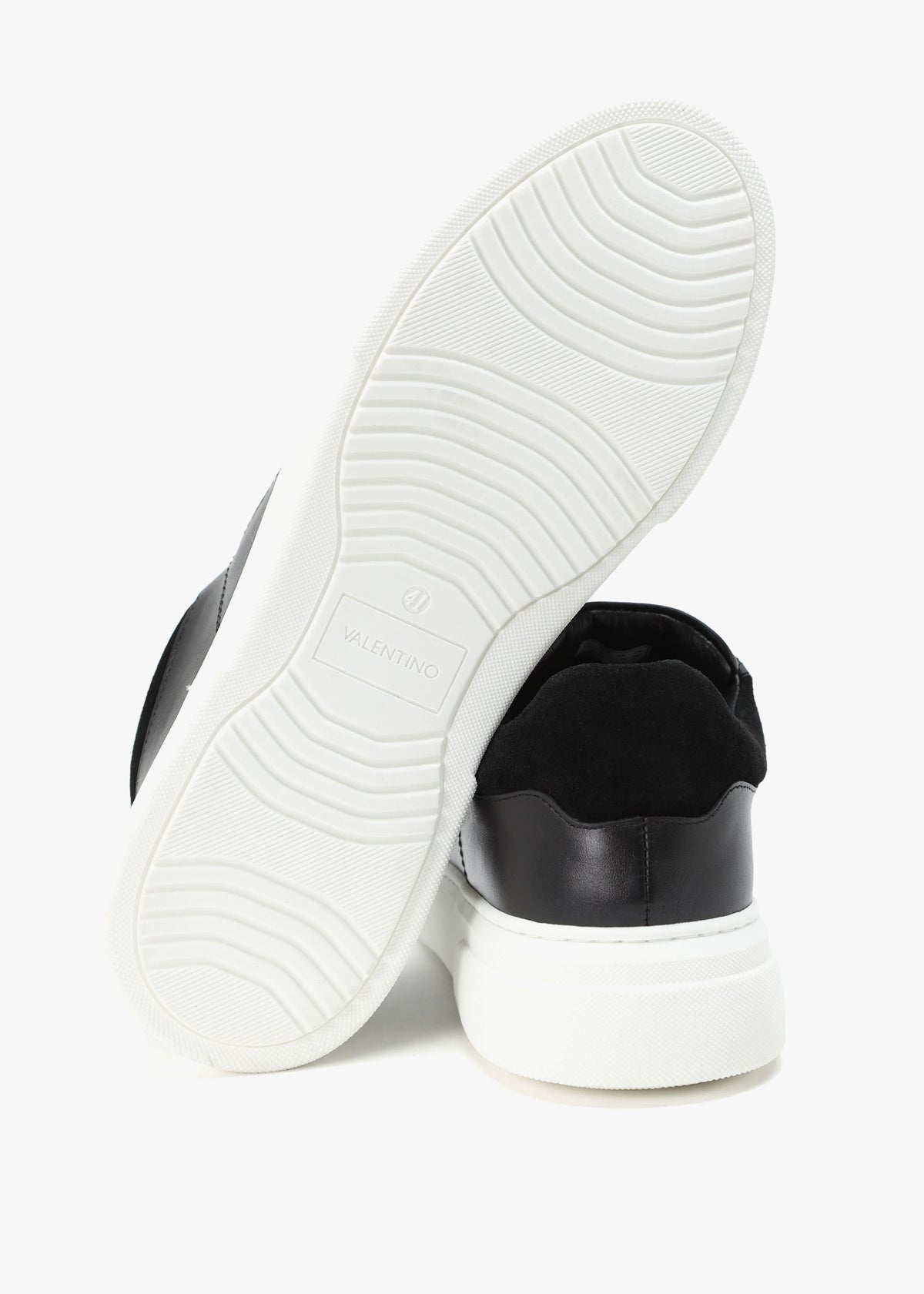 Men's Stunny Black Leather Trainers