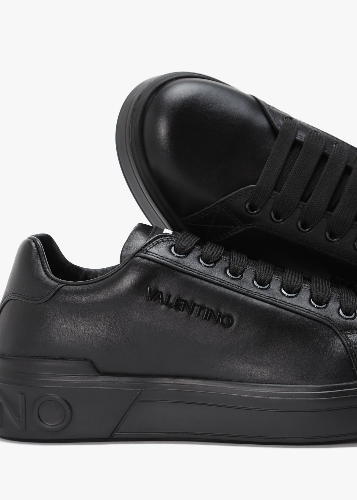 Men's Ray Black Leather Trainers