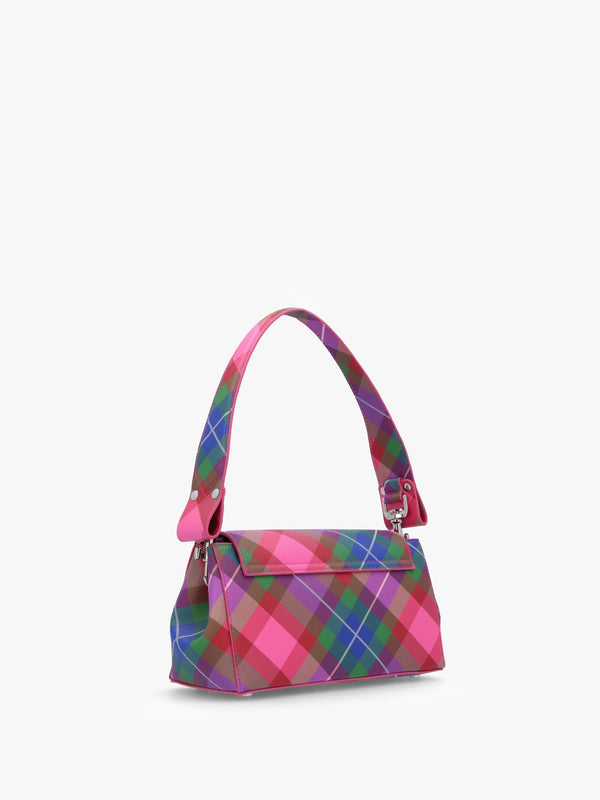 Hazel Medium Candy Tartan Shoulder Bag