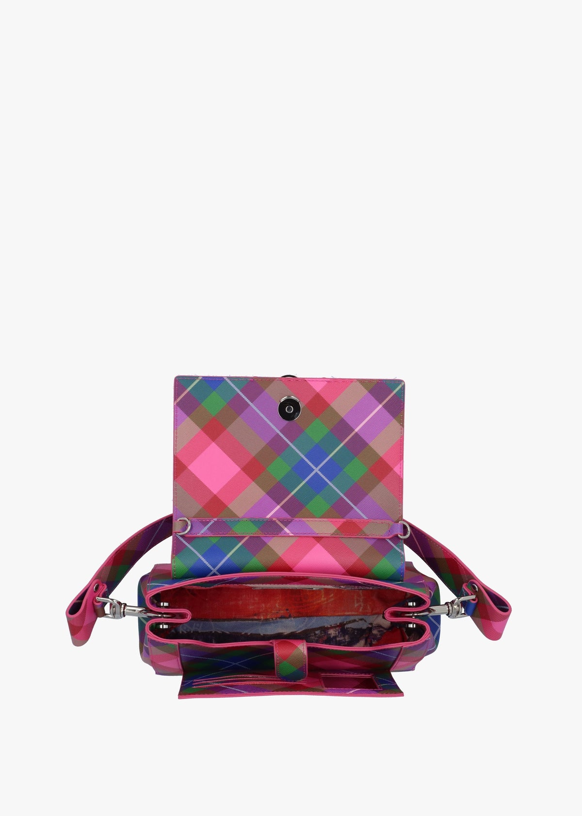 Hazel Medium Candy Tartan Shoulder Bag