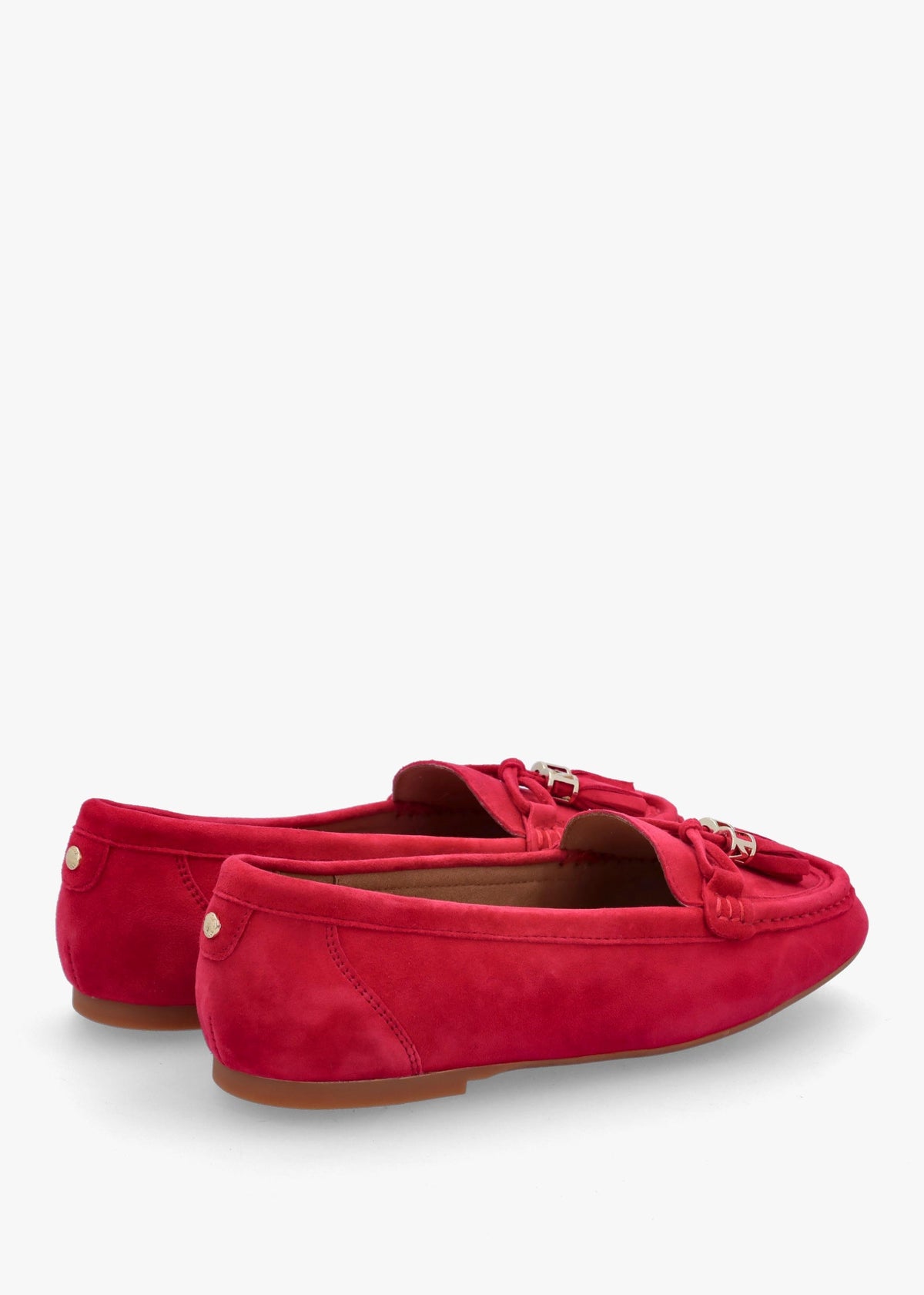 Famina Red Suede Tassel Loafers