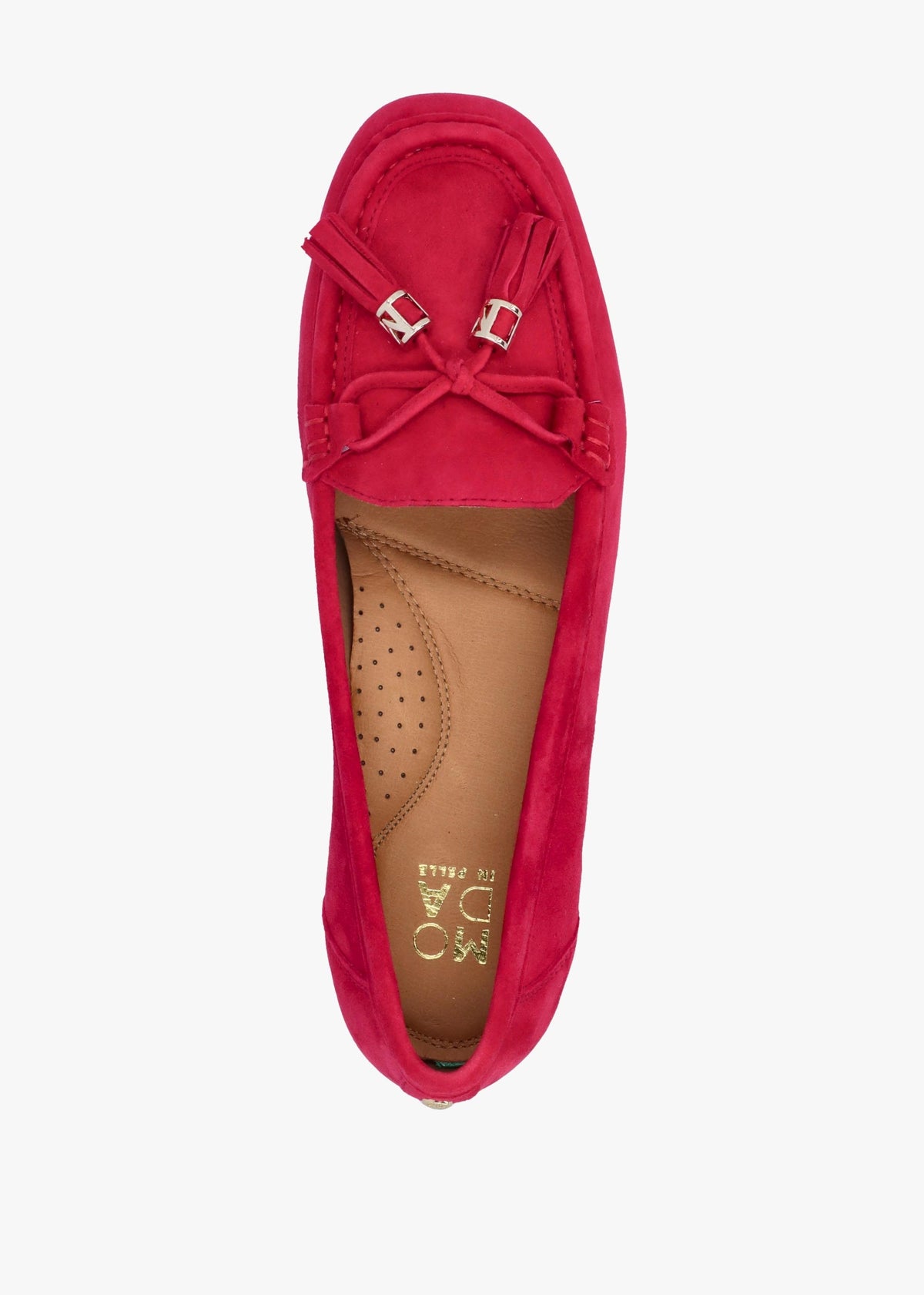 Famina Red Suede Tassel Loafers