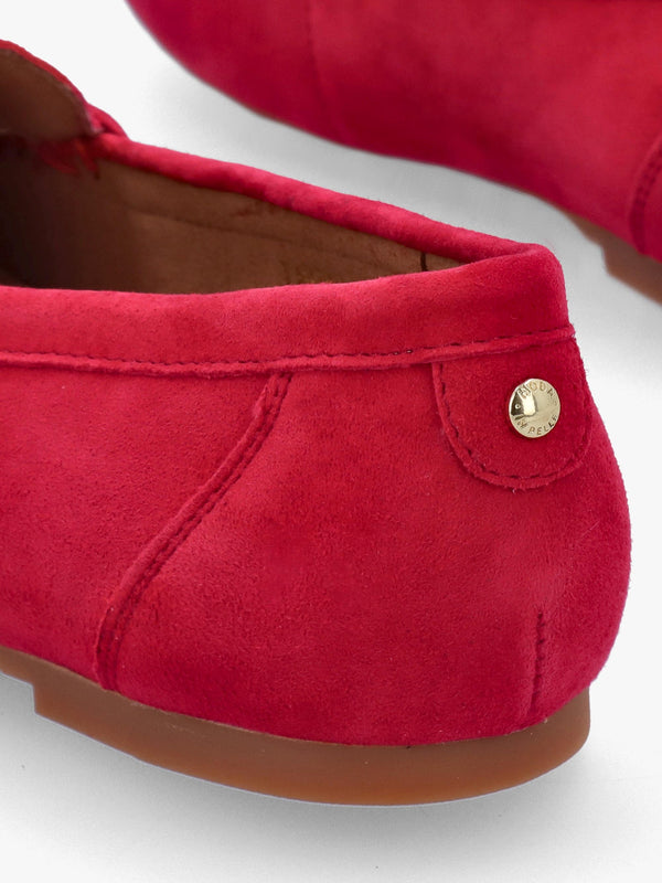 Famina Red Suede Tassel Loafers