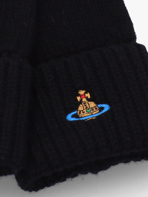 Unisex Sporty Black Wool Gloves