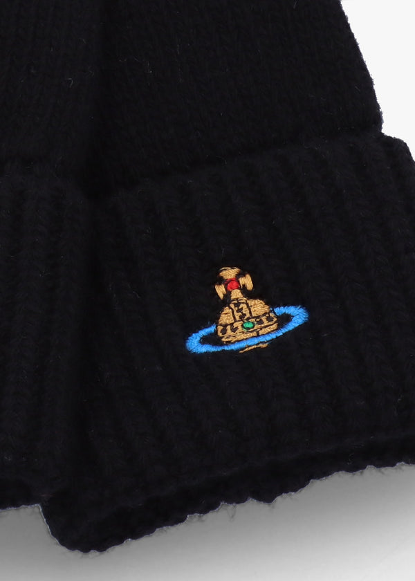 Unisex Sporty Black Wool Gloves