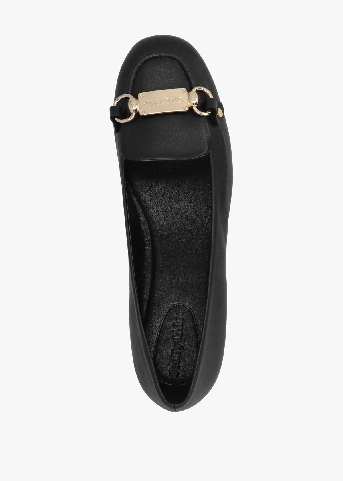 Signature Black Leather Ballet Pumps