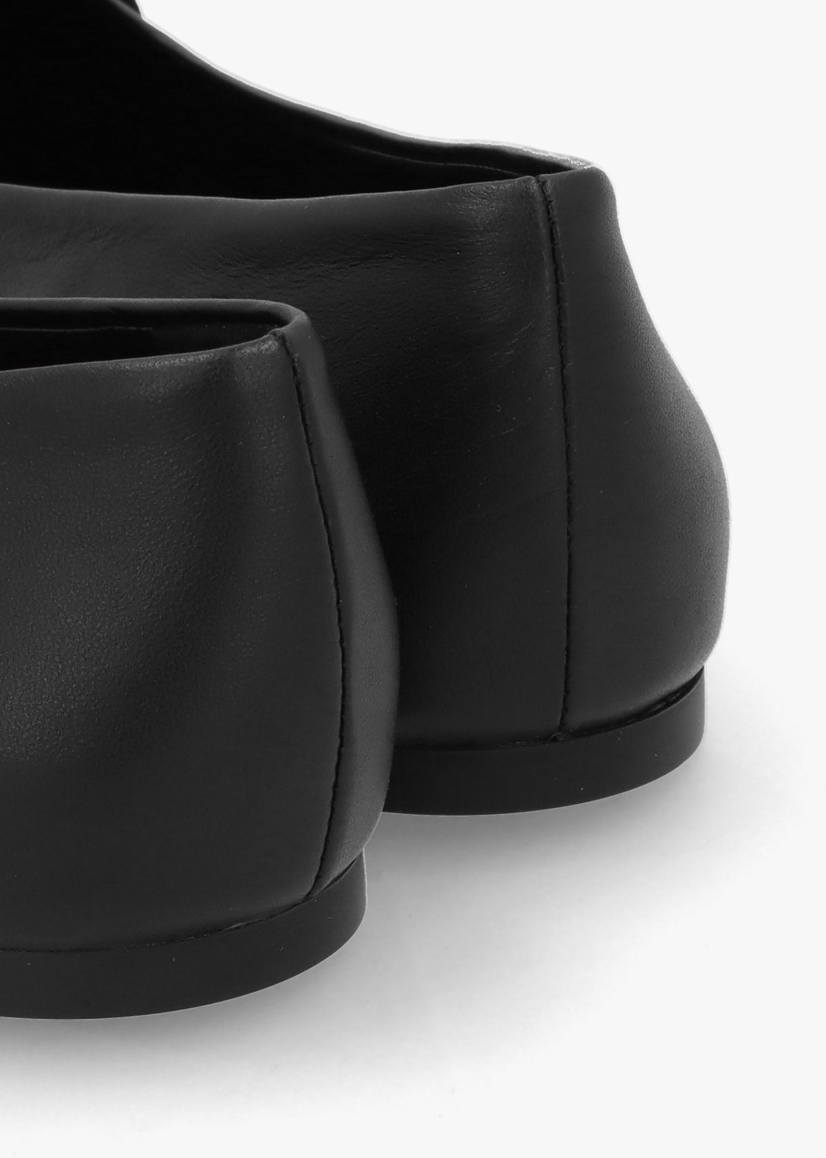 Signature Black Leather Ballet Pumps