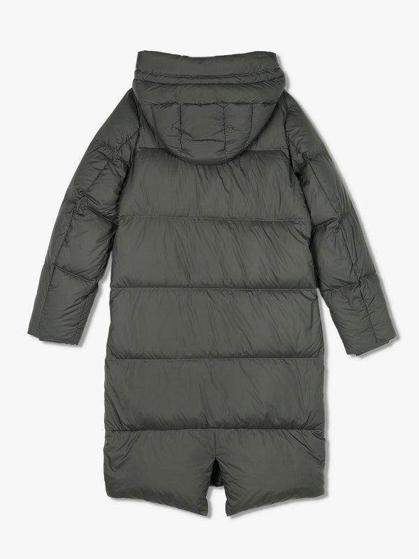 Fern Green Longline Puffa Coat