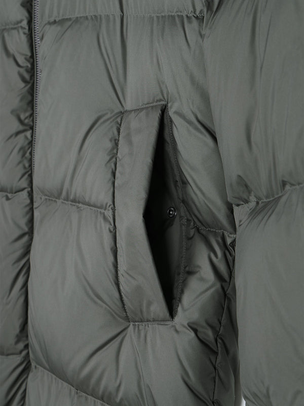 Fern Green Longline Puffa Coat