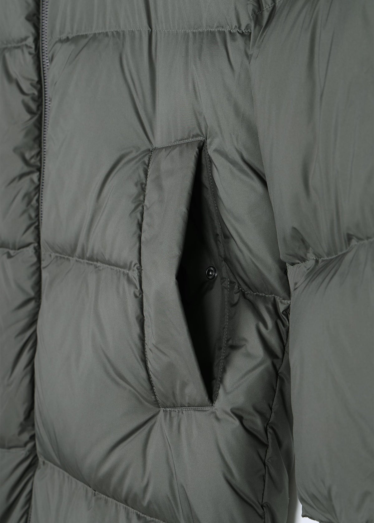 Fern Green Longline Puffa Coat