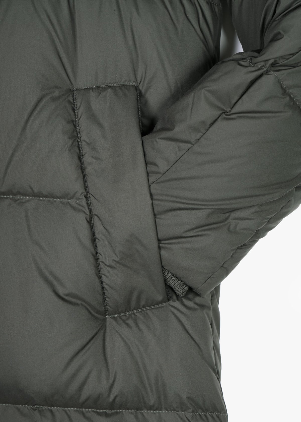 Fern Green Longline Puffa Coat
