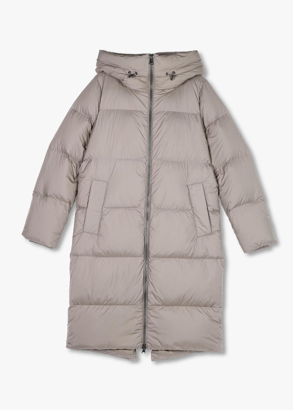 Fern Grey Longline Puffa Coat