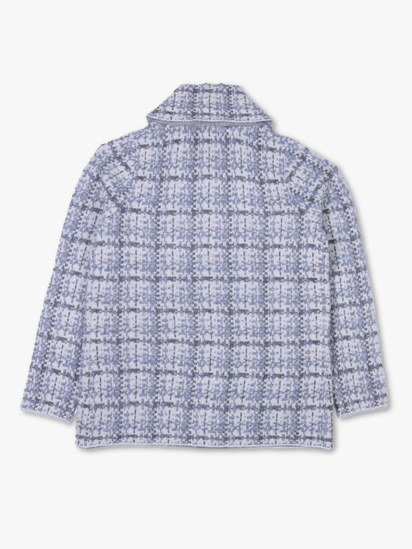 Grey Wool Knitted Jacket
