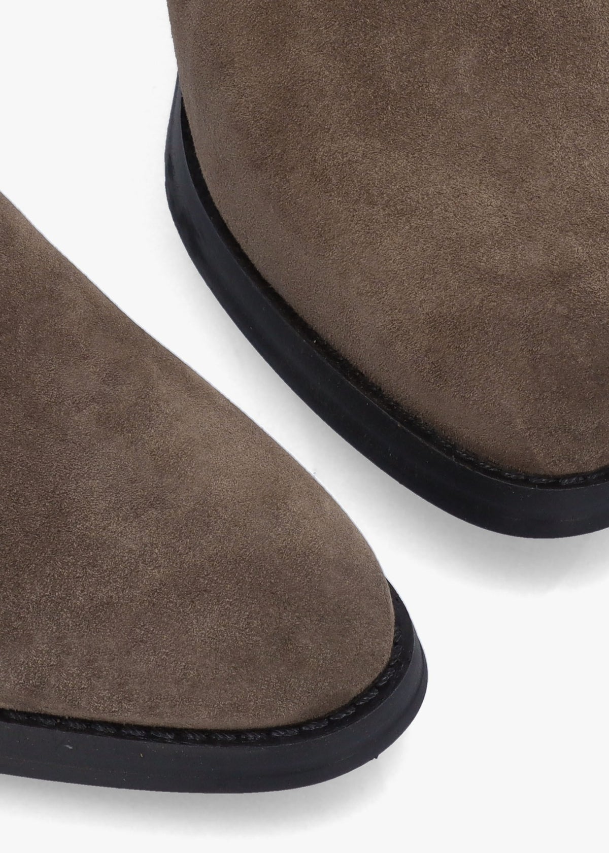 Adios Brown Suede Western Chelsea Mid-Heel Boots