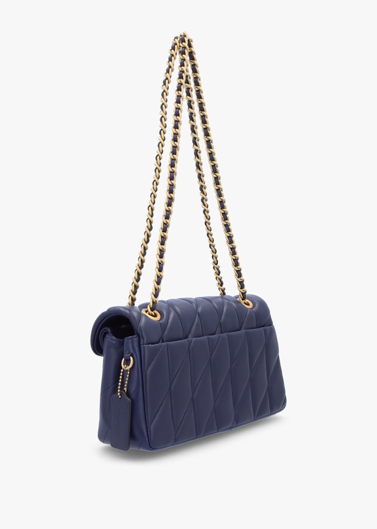 Tabby Quilted 26 Dark Navy Leather Shoulder Bag