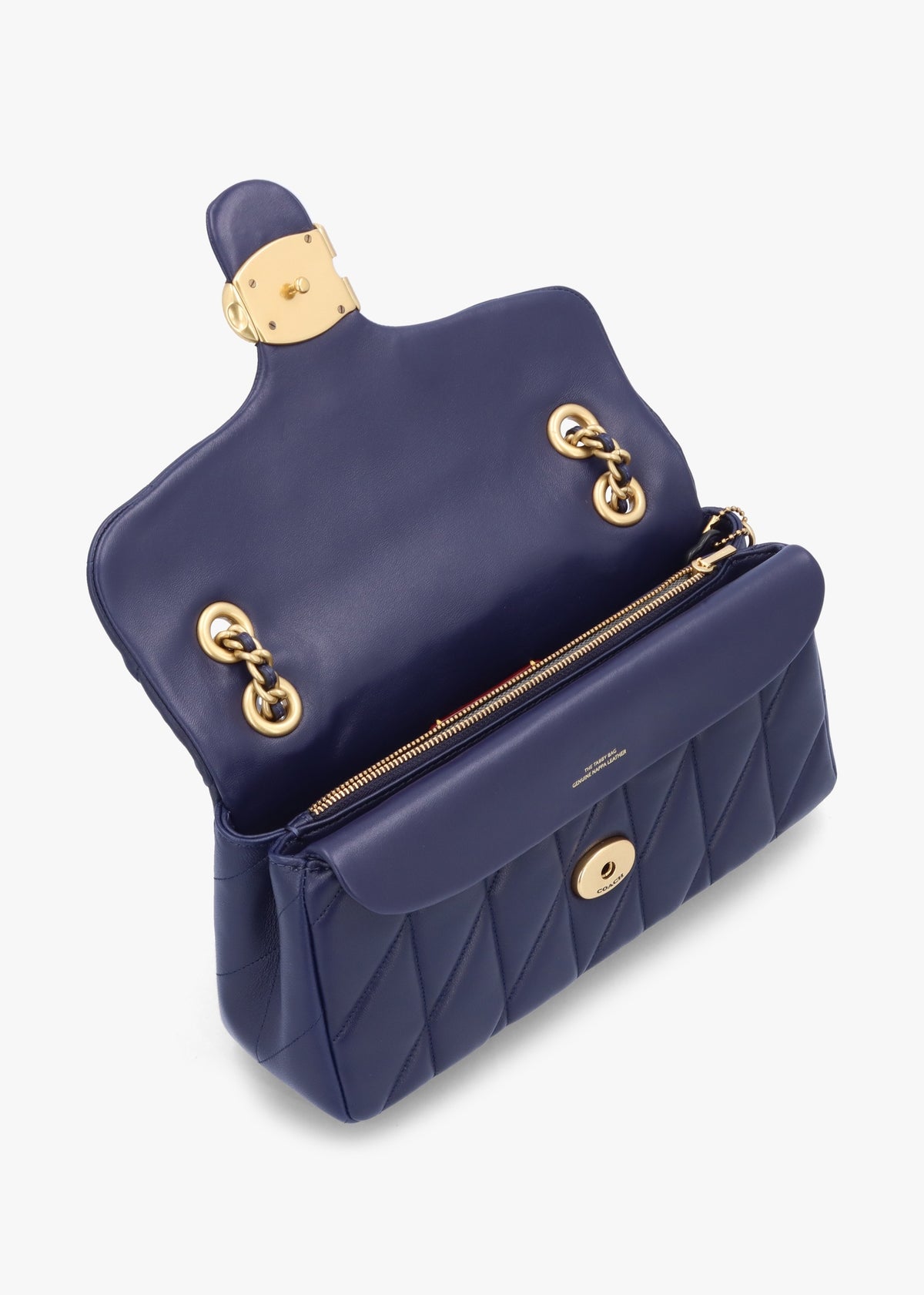 Tabby Quilted 26 Dark Navy Leather Shoulder Bag