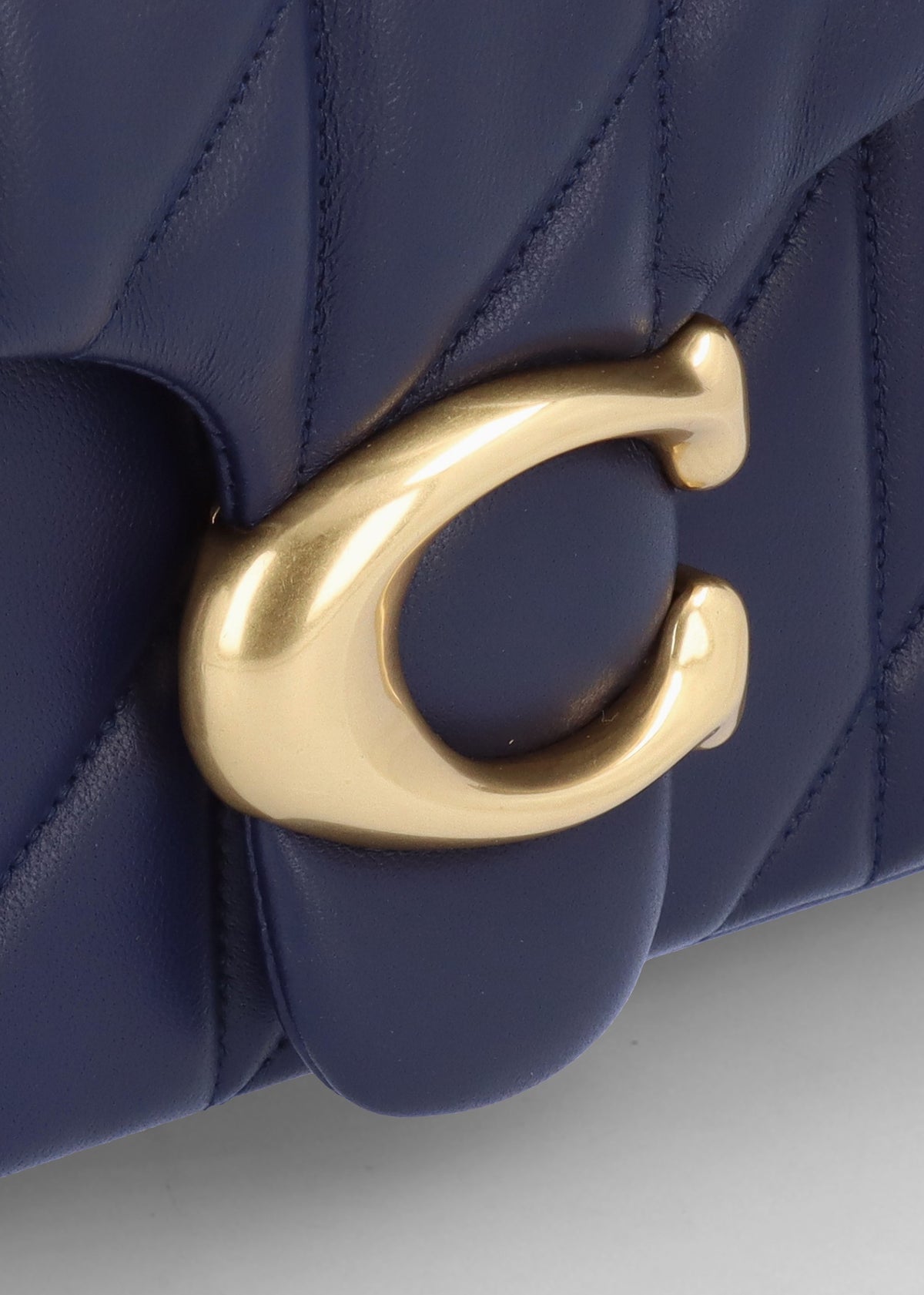 Tabby Quilted 26 Dark Navy Leather Shoulder Bag