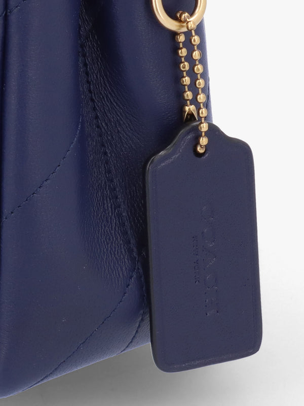 Tabby Quilted 26 Dark Navy Leather Shoulder Bag