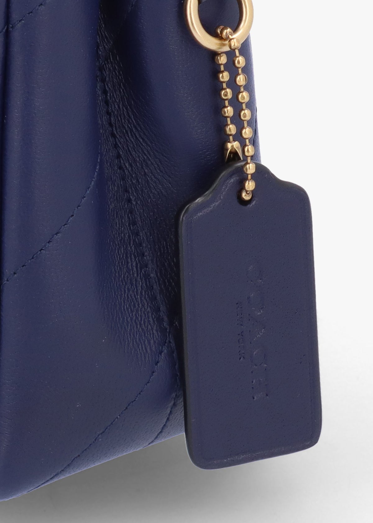 Tabby Quilted 26 Dark Navy Leather Shoulder Bag