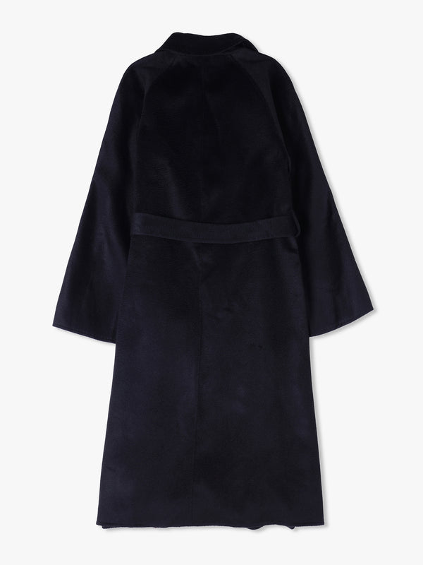 Black Wool Cashmere Longline Coat