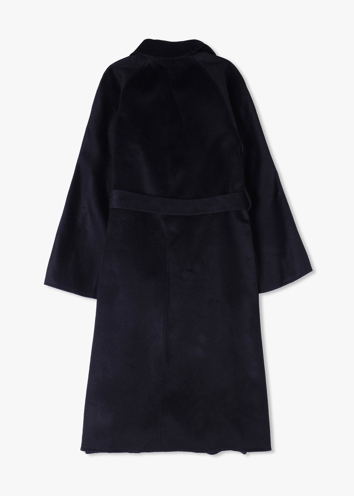 Black Wool Cashmere Longline Coat