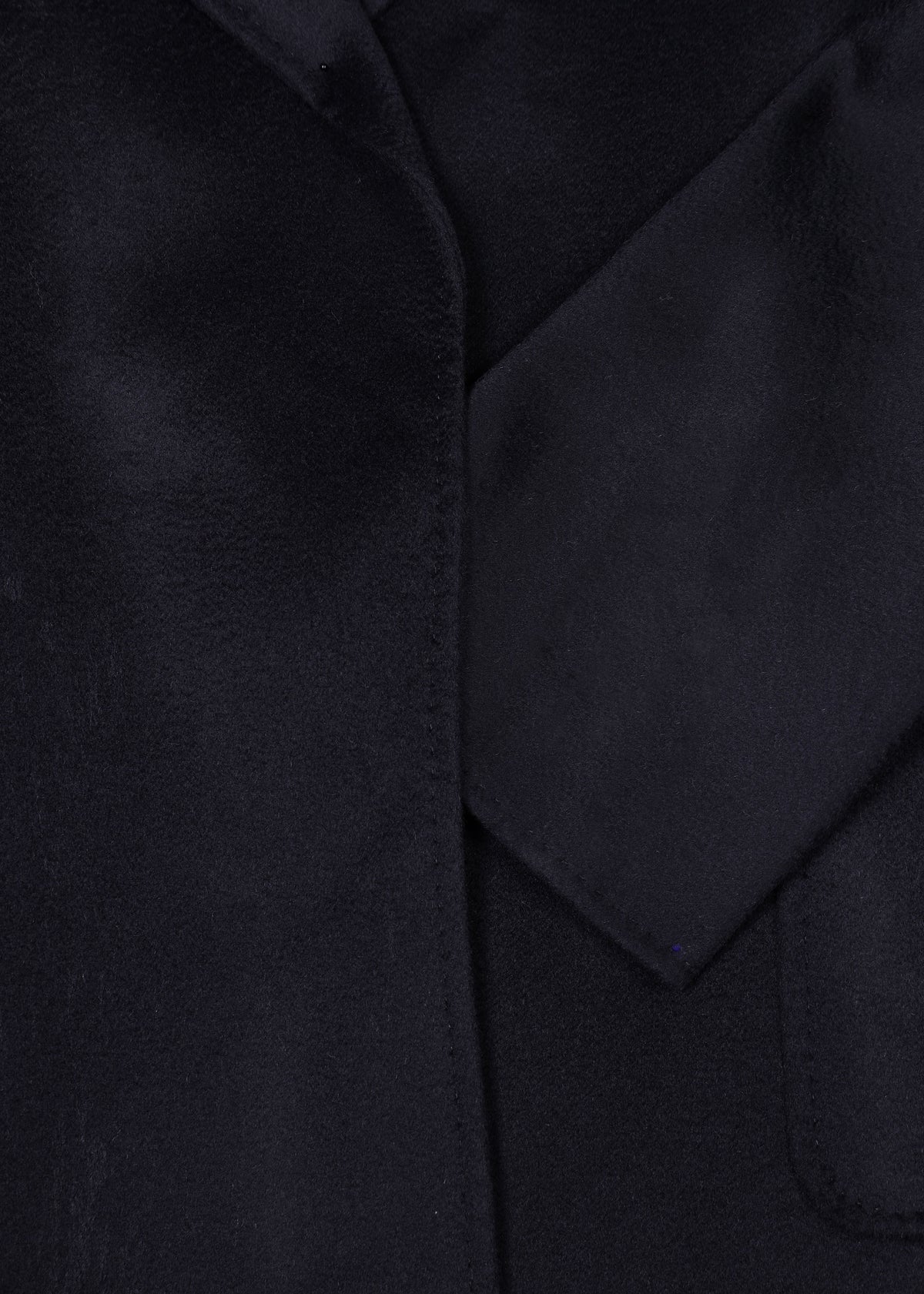 Black Wool Cashmere Longline Coat