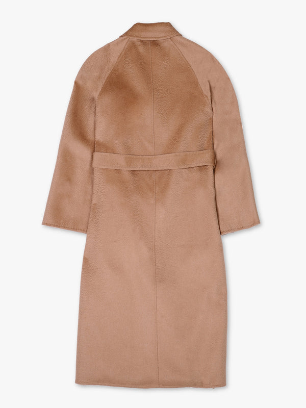 Camel Wool Cashmere Longline Coat