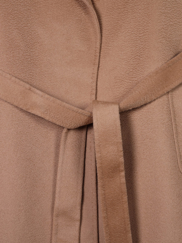 Camel Wool Cashmere Longline Coat