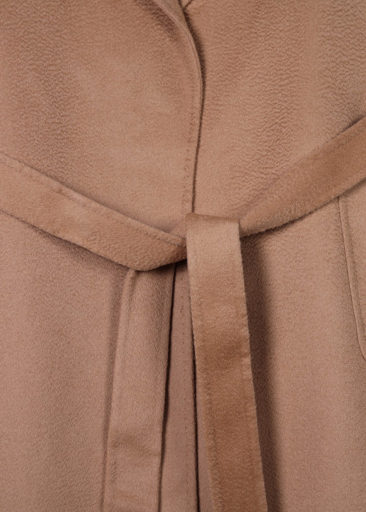 Camel Wool Cashmere Longline Coat