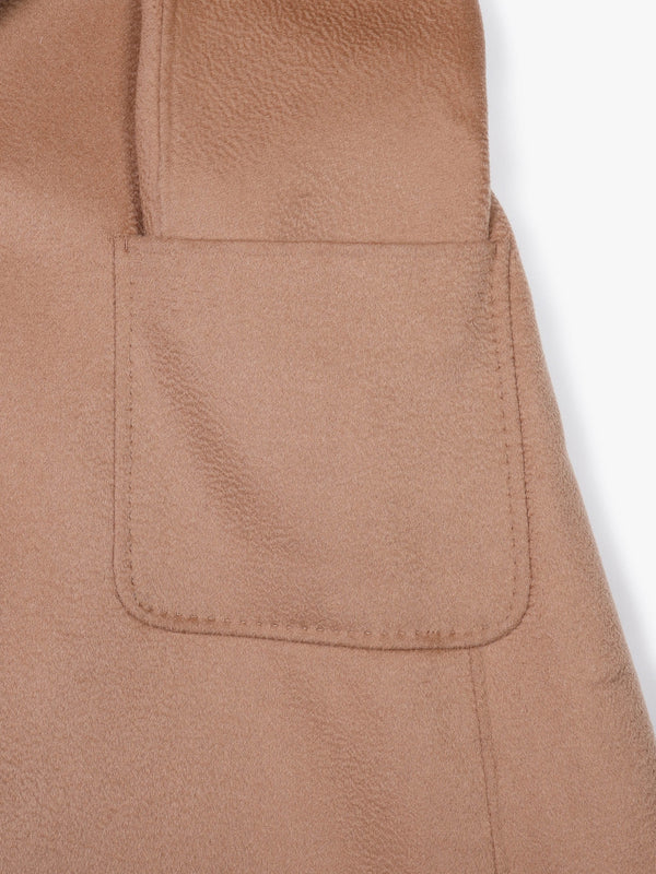 Camel Wool Cashmere Longline Coat