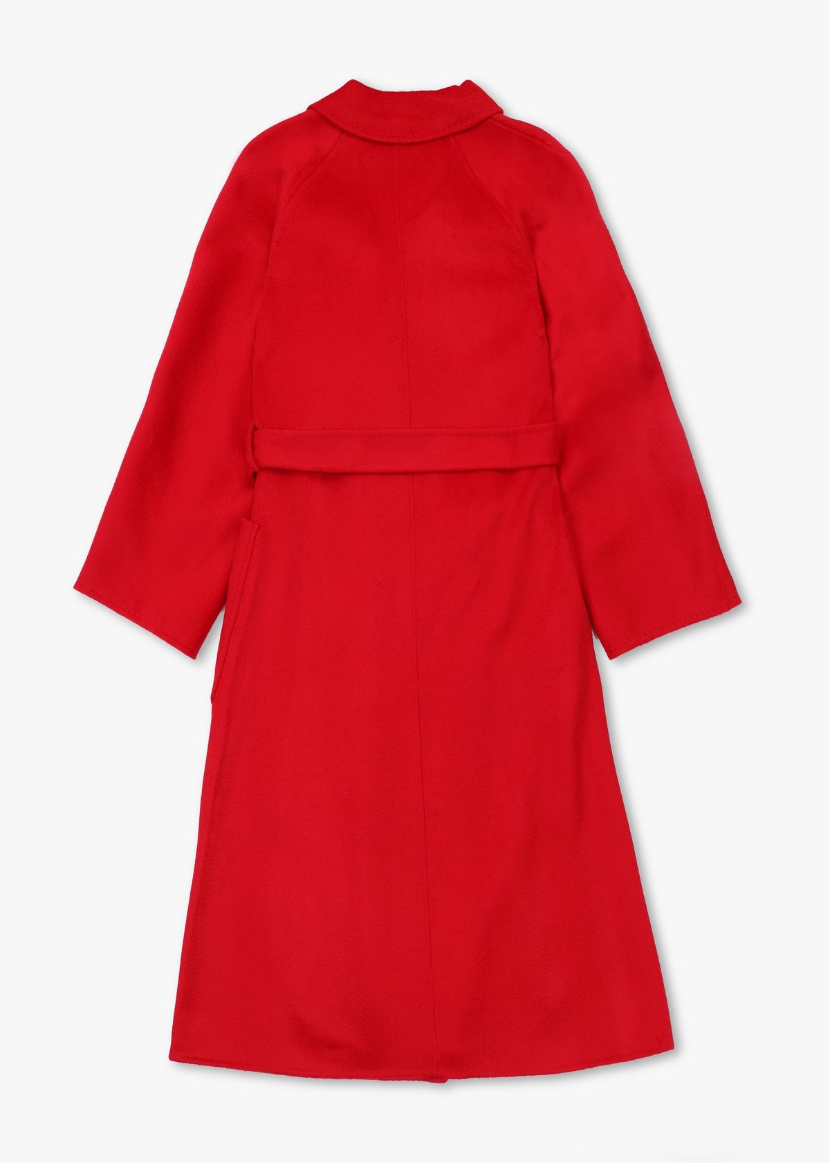 Red Wool Cashmere Longline Coat