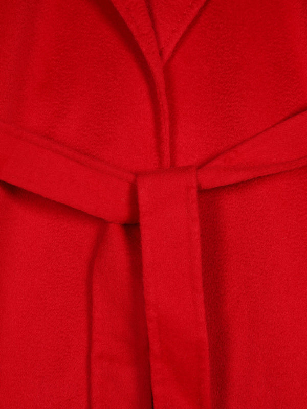 Red Wool Cashmere Longline Coat