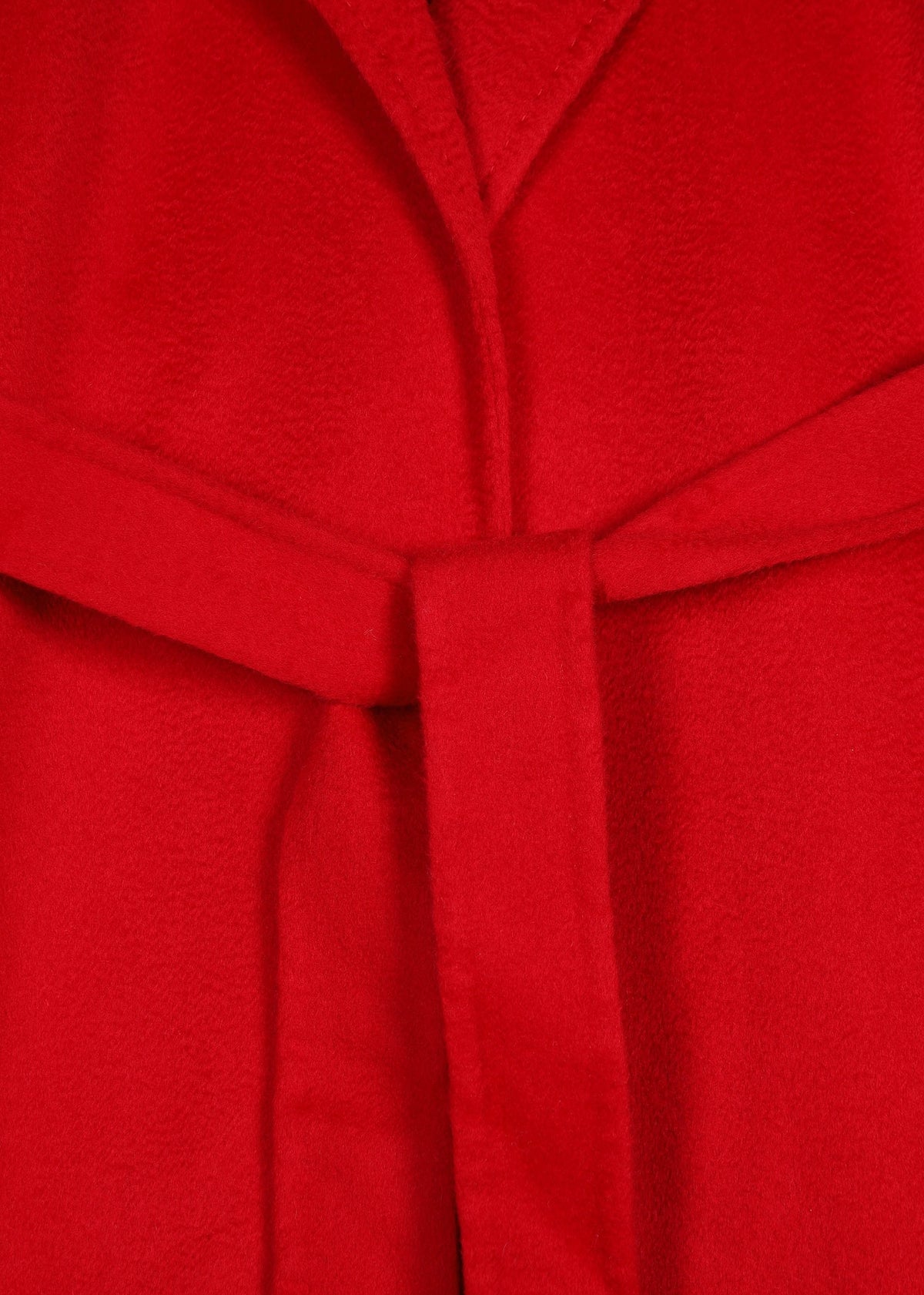 Red Wool Cashmere Longline Coat