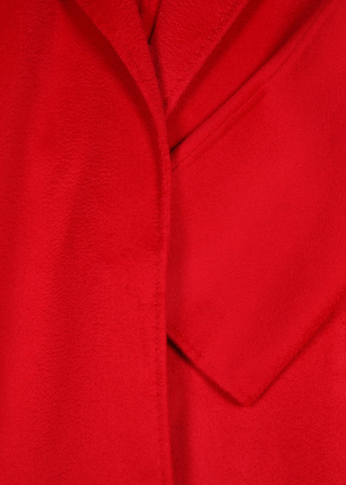 Red Wool Cashmere Longline Coat