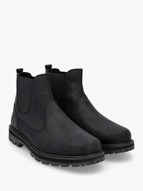 Men’s Britton Road Black Leather Chelsea Boots